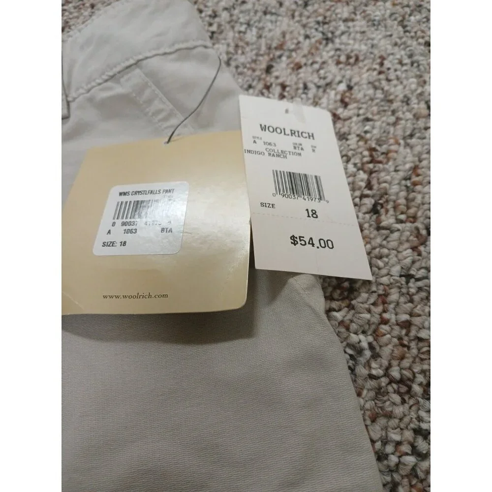 Vintage Women's Woolrich Khakis (18) British Tan Zip Closure. NWT - Picture 2 of 11
